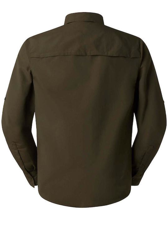 Μακρυμάνικo Πουκάμισο σε Κανονική Γραμμή New Taupe Green