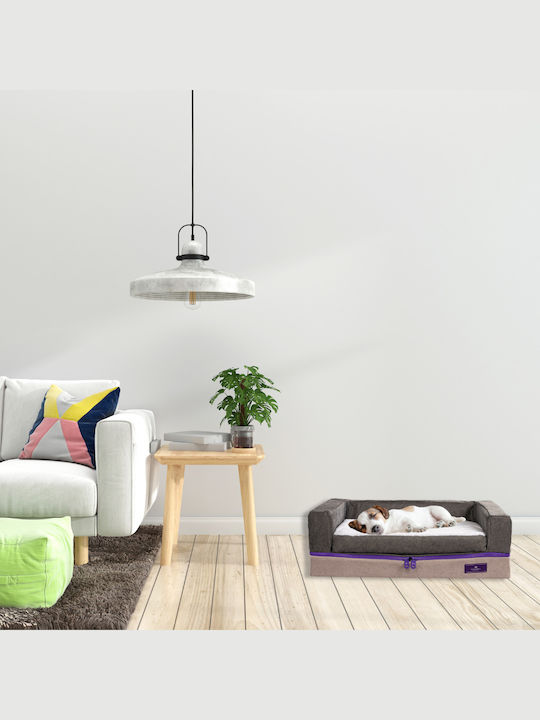 Ανατομικό Κρεβάτι Κατοικίδιων PetBed Memory Foam - Large Grey Shades Χωρίς Freeze Technology