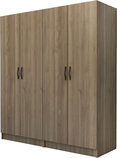 Four Door Vivian 160x51.8x181cm Walnut Four Door Vivian 160x51.8x181cm Walnut