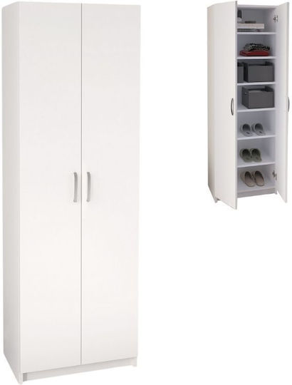 Double Door Renso 59.8x37.8x178.5cm White Double Door Renso 59.8x37.8x178.5cm White