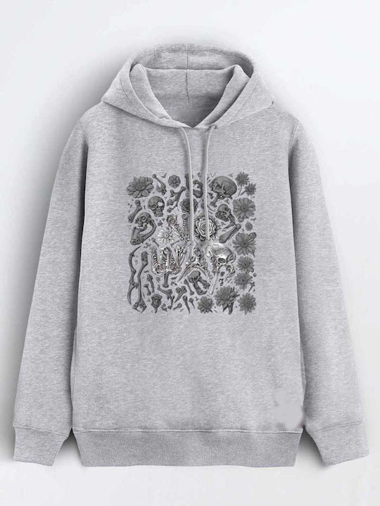 Sweatshirt mit Kapuze Grau Meliert H0149GM