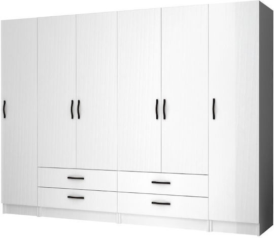 Six Door Ricardo 240x51.8x181cm White