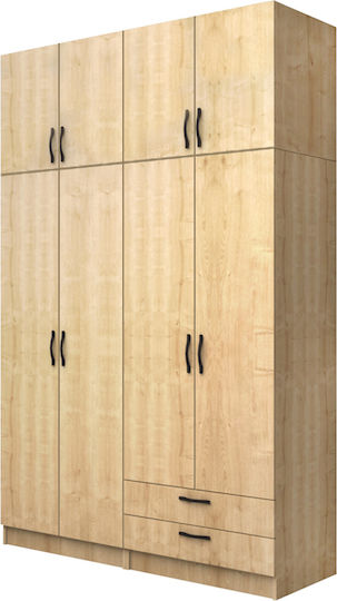 Четири врати Плъзгащи се с таванско помещение Vivian 160x51.8x240см Natural Beech Четири врати Плъзгащи се с таванско помещение Vivian 160x51.8x240см Natural Beech