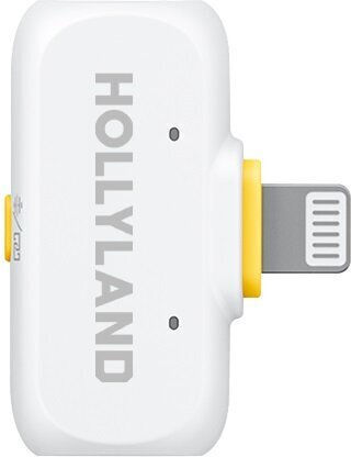 Hollyland LARK A1 Combo Wireless Microphone Flyout Journalistic in White Color Ivory White