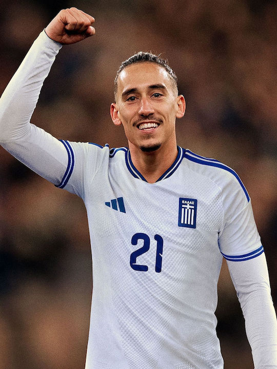 Nationalmannschaften Griechenland 2026 Heimtrikot Männer Fußball Display