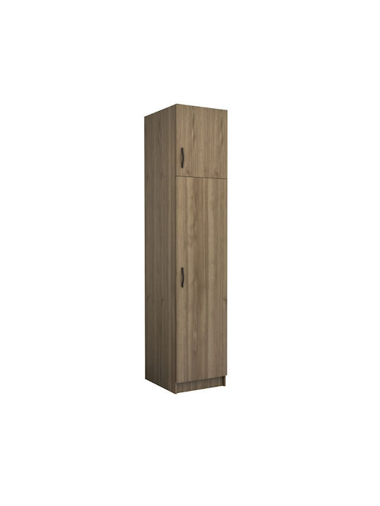 Einzeltür Kleiderschrank Victoria mit Aufsatz Walnut 50x60x240cm