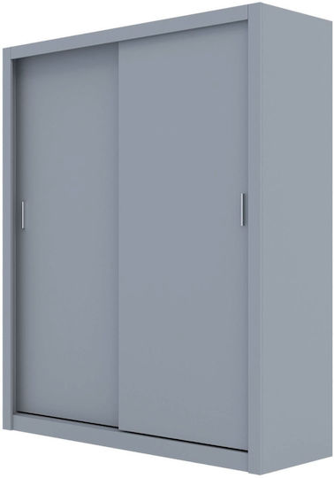 Reflex Δίφυλλη Ντουλάπα Συρόμενη 180x60x215cm Γκρι Reflex Δίφυλλη Ντουλάπα Συρόμενη 180x60x215cm Γκρι