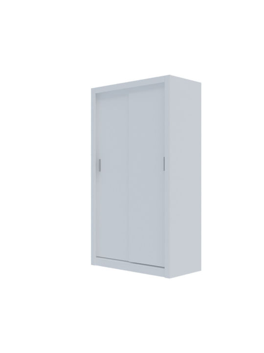 Двойна врата Гардероб Плъзгащи се Linea Бял 120x60x215см