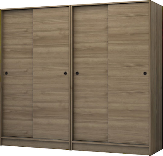 Four Door Sliding Regio 200x60x181cm Walnut Four Door Sliding Regio 200x60x181cm Walnut