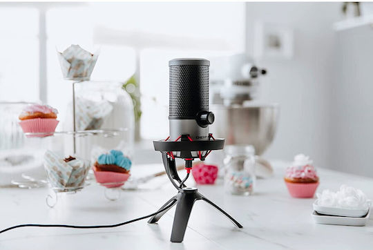 Cherry UM 6.0 Advanced Πυκνωτικό Μικρόφωνο USB Επιτραπέζιο, Shock Mounted