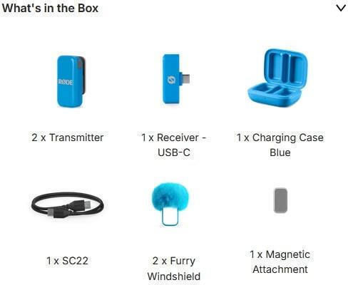Rode Micro Σετ Μικρόφωνο USB Πέτου για Κινητό σε Μπλε Χρώμα