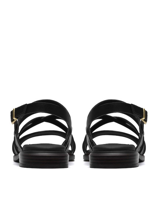 Ariany Strap Δερμάτινα Γυναικεία Σανδάλια Μαύρα