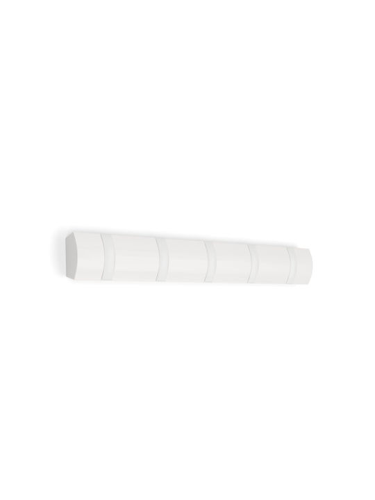 Umbra Wall Hanger Flip 5 Wooden 5 Hooks White 50.8x2.5x7.6cm