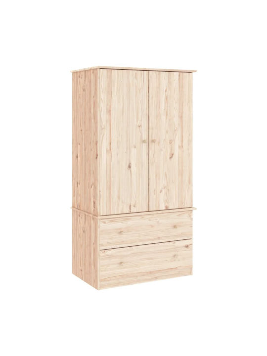 Double Door Wardrobe 90x55x170cm