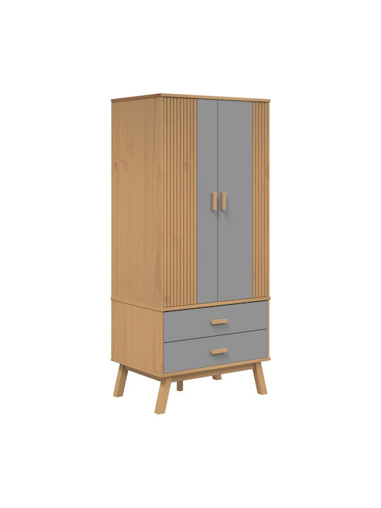 Двойна врата Гардероб Grey & Brown 76.5x53x172см