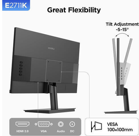 Koorui E2711K IPS HDR Gaming Monitor 27" FHD 1920x1080 144Hz with Response Time 5ms GTG