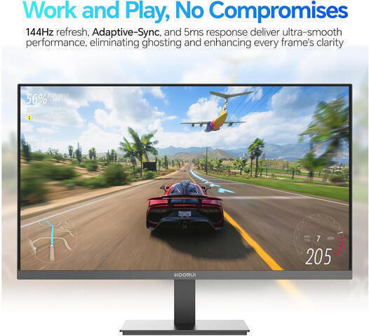 Koorui E2711K IPS HDR Gaming Monitor 27" FHD 1920x1080 144Hz with Response Time 5ms GTG