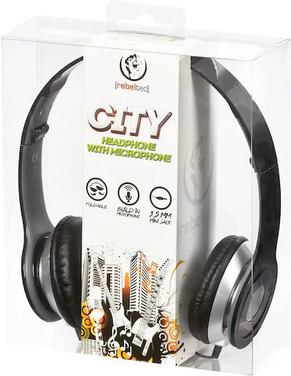 Rebeltec City Ενσύρματα On Ear Ακουστικά Μαύρα