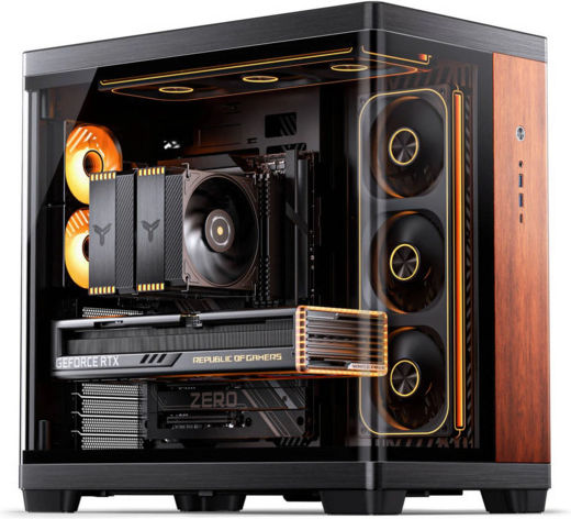Jonsbo TK-4 Gaming Midi-Turm Computergehäuse mit Seitenfenster Wood