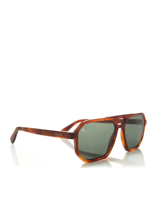 Faos Men's Sunglasses with Brown Tartaruga Frame and Brown Lens