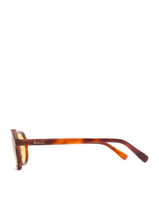 Faos Damenteil Sonnenbrille mit Orangefarbenem Rahmen und Orange Verlaufsfarbe Gläser KYTHNOS-1