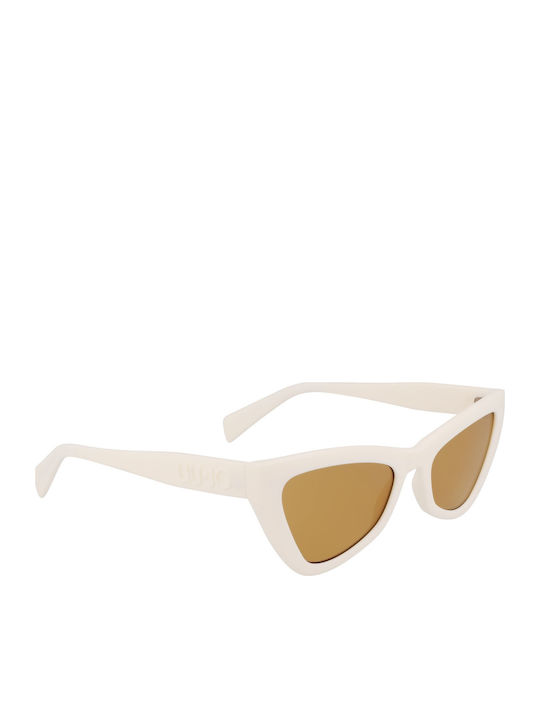 Liu Jo Women Sunglasses with White Frame and Brown Lens