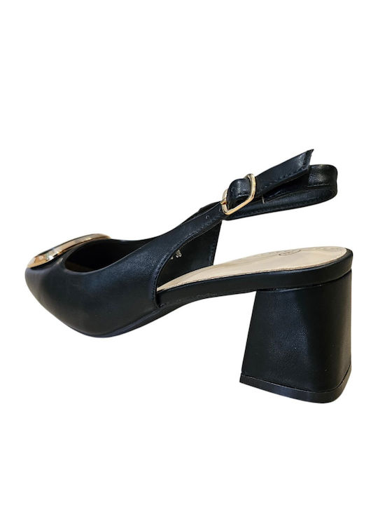 Heels With Chunky Medium Heel Black