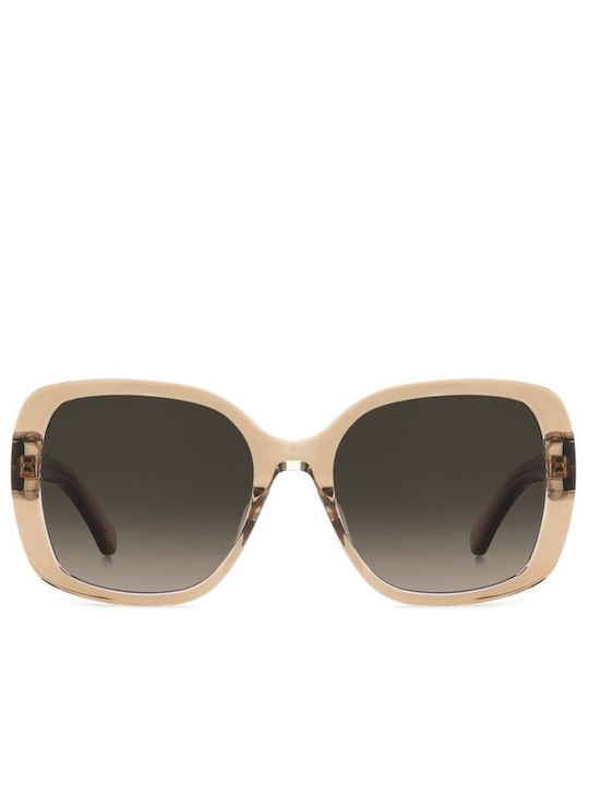 Kate Spade Unisex Sunglasses With Beige Horn-Rimmed Frame And Beige Gradient Lens KS-WENONA-2/G/S-2T3