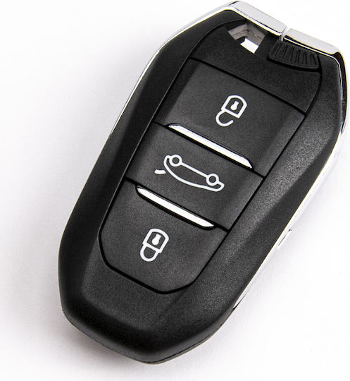 Autoschlüsselhülle mit Schlüsselblatt mit 3 Tasten für Citroen / Peugeot