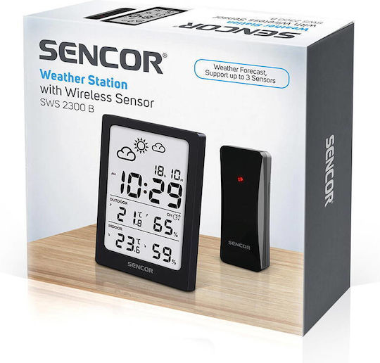 Sencor SWS 2300 B Kabelloser Wetterstation Digital Tischplatte
