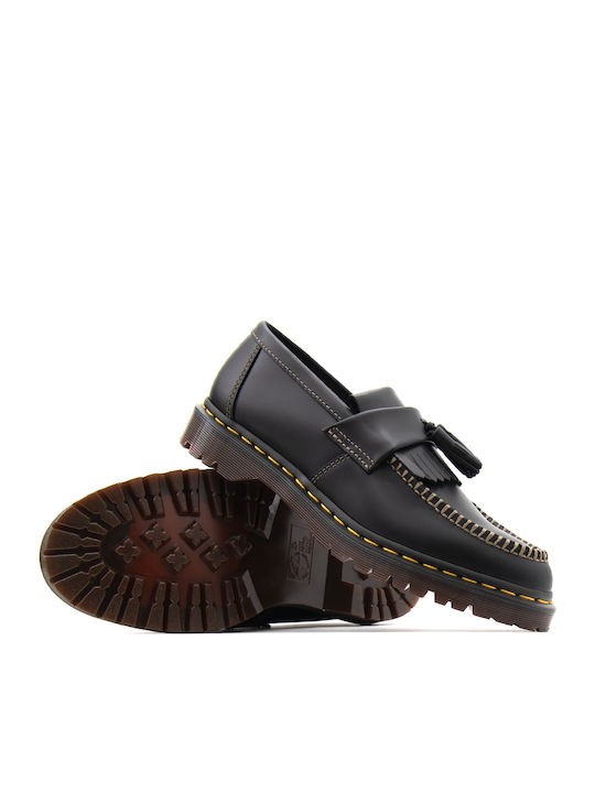 Adrian Leather Men's Loafers in Black Colour