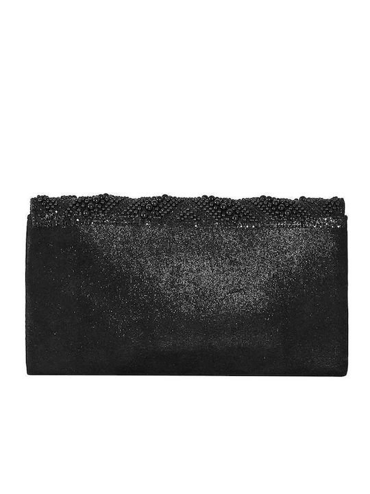 Celestino Women's Envelope Handbag Pearls Strass Black