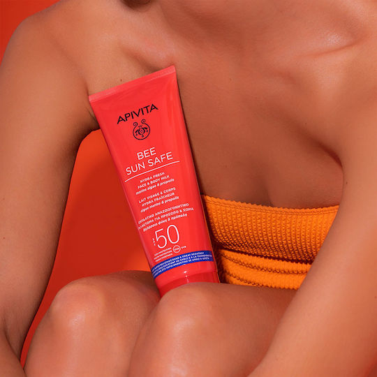 Apivita Hydra Fresh Body Milk Cremă Solară de Față Waterproof SPF50 200ml