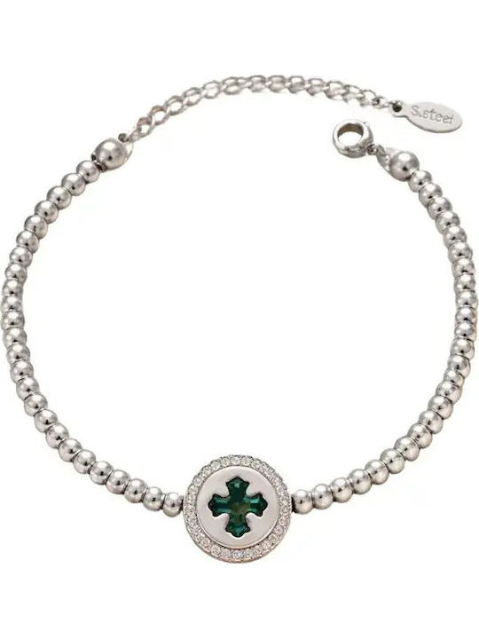 Bode Women's Bracelet Made of Stainless Steel with Zircon