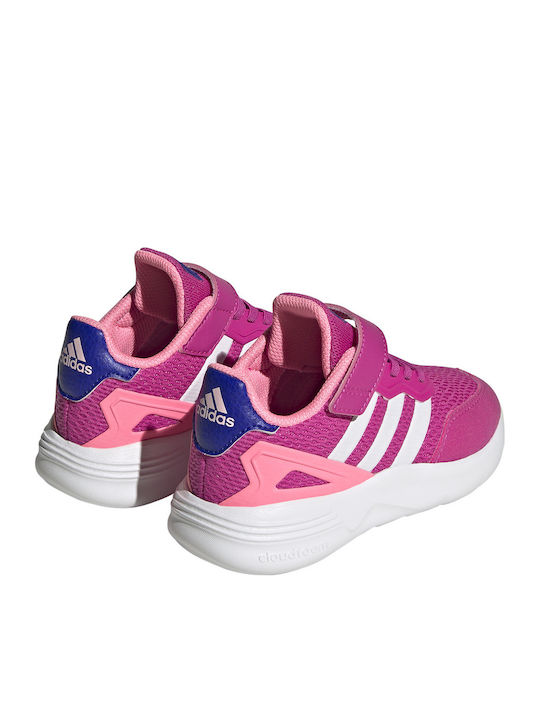 Nebzed Lifestyle Running Elastic Παιδικά Sneakers με Σκρατς Φούξια
