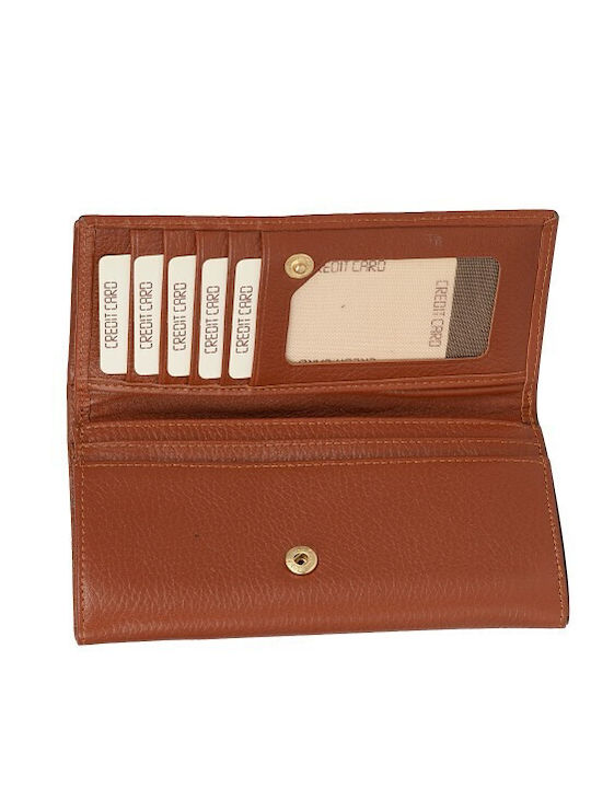 Leder Damenbrieftasche Tabac AG286-286-Tabac