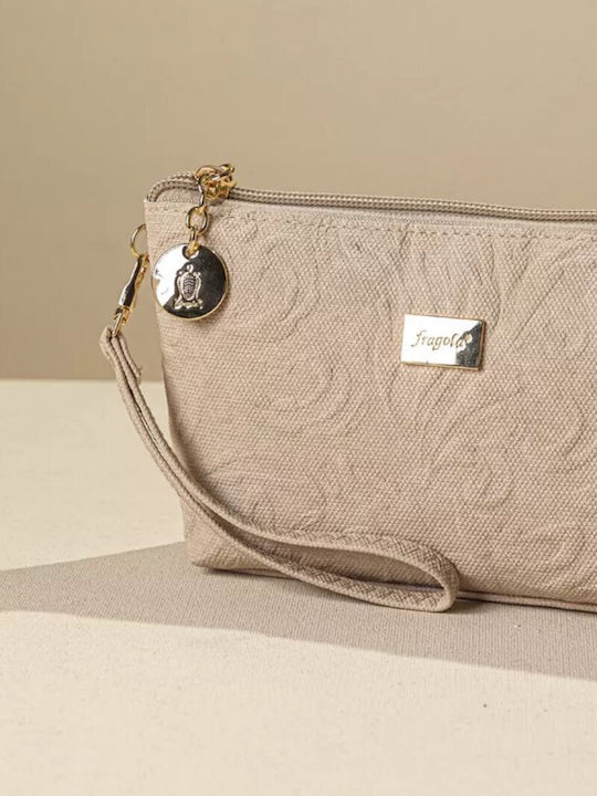 Women's Toiletry Bag Dark Beige Art 21cm