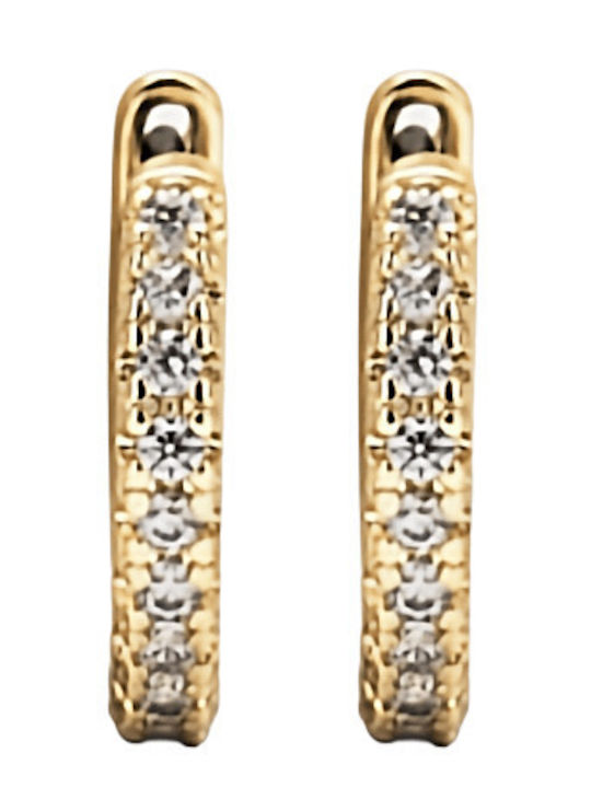 Verame Verame Gold Hoop Earrings with Stones