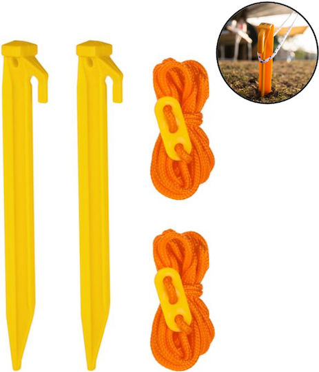Solart Pegs for Camping Tent Set 2pcs 250cm