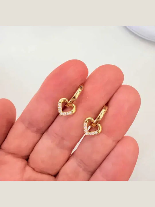 Bode Earrings Hoops Gold Plated Steel with Stones