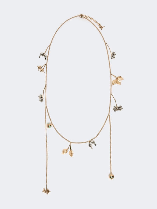 Weekend Maxmara Κολιέ Επιχρυσωμένο
