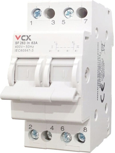 VCX Διπολικός Διακόπτης Ράγας 63A