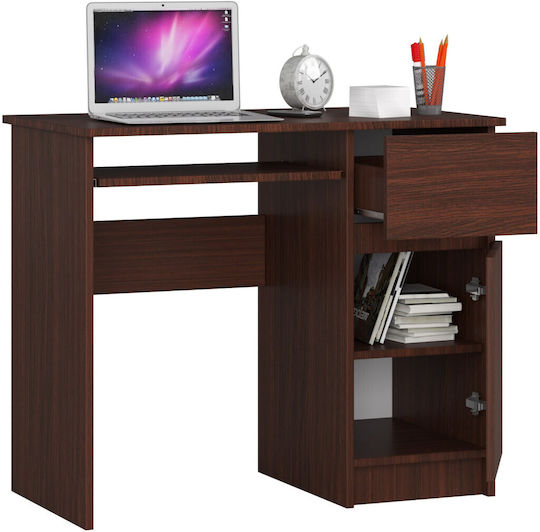 Birou de Calculatoare Piksel Lemn Wenge Maro 90x50x77cm