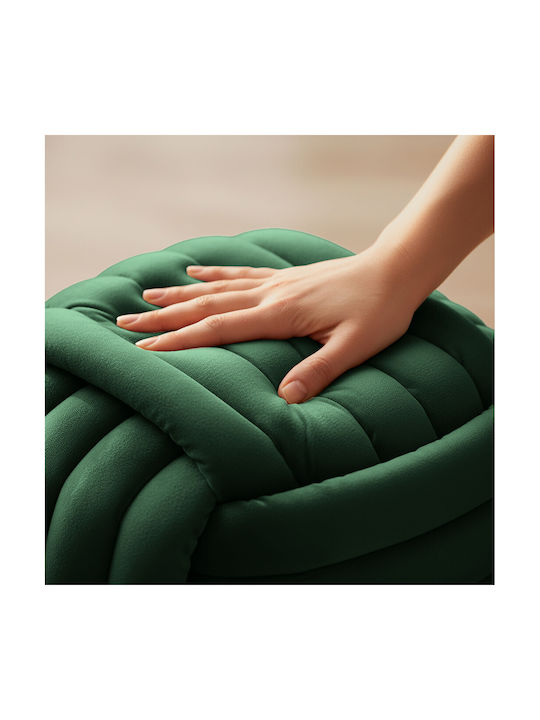 Taburet Camera De Zi Tapițat Cu Catifea Verde Smarald 53x50x43cm