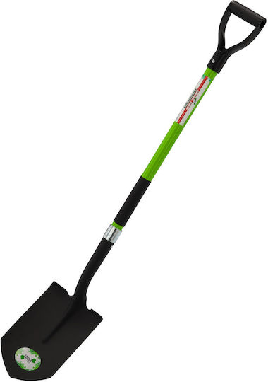 Lopată De Grădină Pentru Săpat Vârf Ascuțit 120 Cm Mâner Din Fibra De Sticlă Lamă Din Oțel Verde Negru
