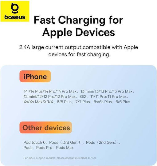 Baseus Series USB-A to Lightning Cable 1m P10368803731-00