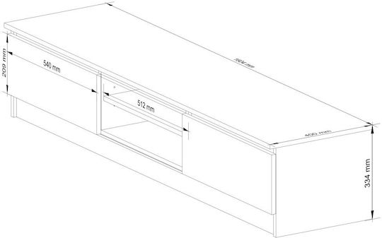 Stand TV Artisan Oak L160xA40xÎ33cm