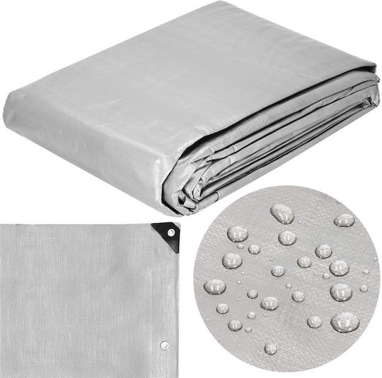 Pânză Impermeabilă Rotundă 130gr/m² cu Diametru 4m Gri