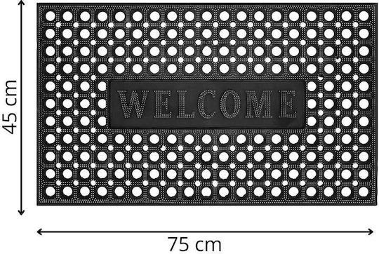 Covoare De Intrare Antiderapante Din Cauciuc Negru 75x45cm Grosime 13mm