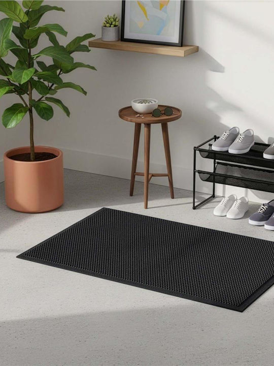 Non-Slip Black Doormat 90x60cm
